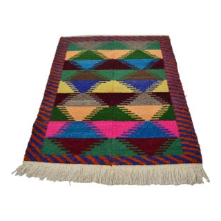 Neatral Oushak Vintage Wool Carpet For Sale