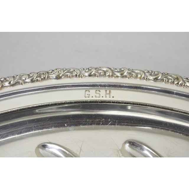 Silver Antique Rogers Bros English Regency Silver Plated Small 12" Meat Cutlery Tray For Sale - Image 8 of 14