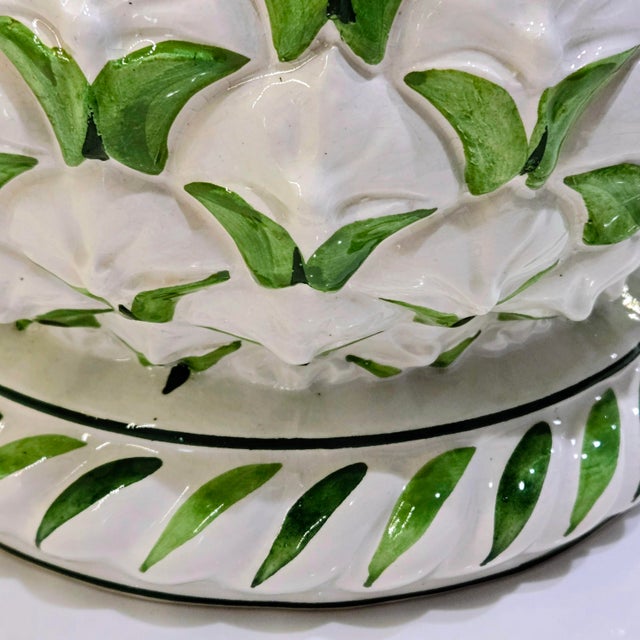 Meiselman Imports Vintage Meiselman Imports Italian Majolica Cachepot Planter, Made in Italy For Sale - Image 4 of 9