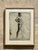 Wood Vintage 1930s Original Pencil Sketch of Man For Sale - Image 7 of 12