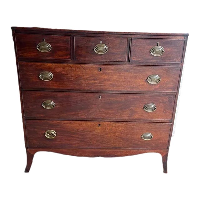 Antique George III Style Mahogany Chest of Drawers, 19th Century For Sale