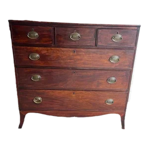 Antique George III Style Mahogany Chest of Drawers, 19th Century
