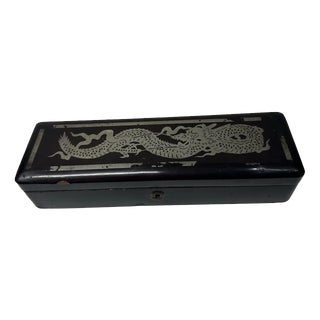 Japanese Shikki Lacquer Box with Dragon Motif, 1920s For Sale
