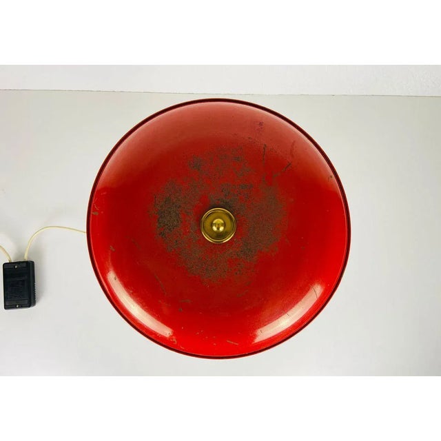 Red Italian Table Lamp with 3 Arms in the Style of Stilnovo, 1960s, Italy For Sale - Image 10 of 12