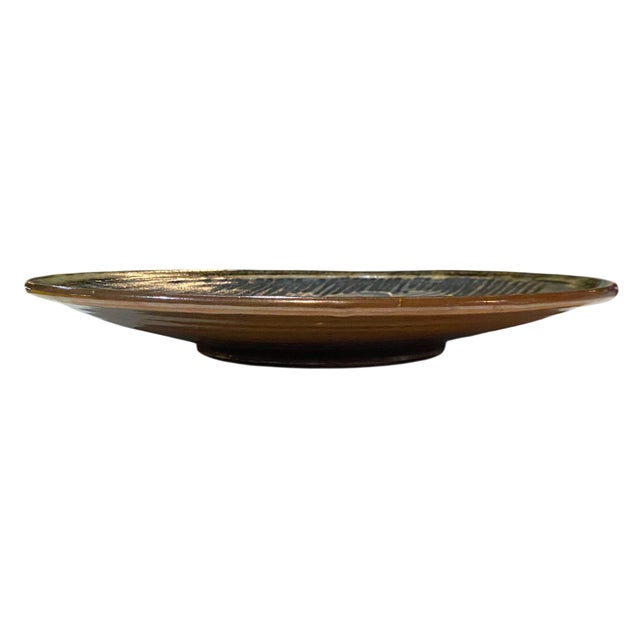 Large Mid 20th Century Gerald Newcomb Studio Pottery Charger For Sale In San Francisco - Image 6 of 9