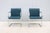 Blue Ludwig Mies Van Der Rohe Brno Tubular Chairs in Blue Leather by Gordon - A Pair For Sale - Image 8 of 18