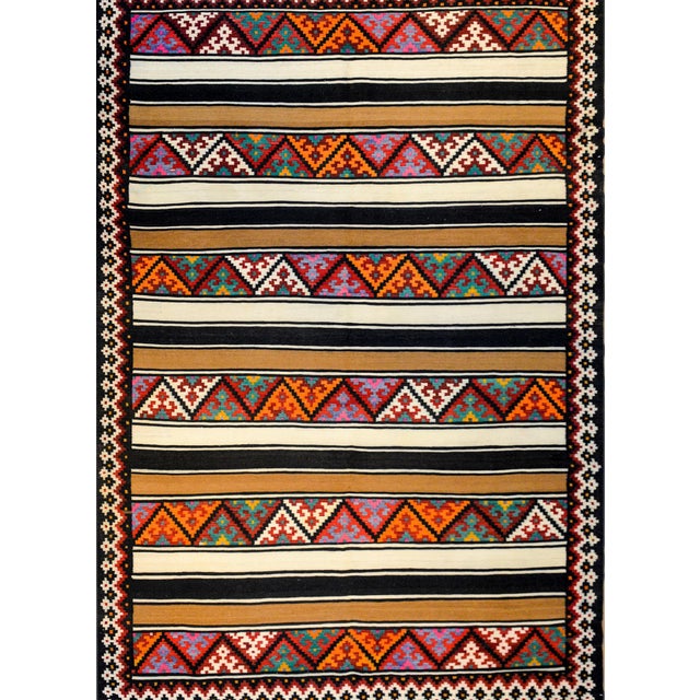 1960s Bold Vintage Zarand Kilim Runner For Sale - Image 5 of 8