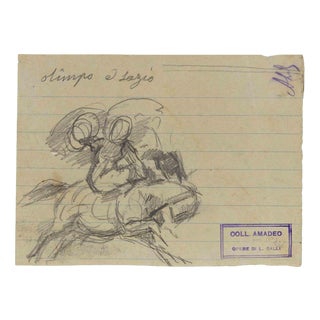 Luigi Galli, Olympus, 19th Century, Pencil on Paper For Sale