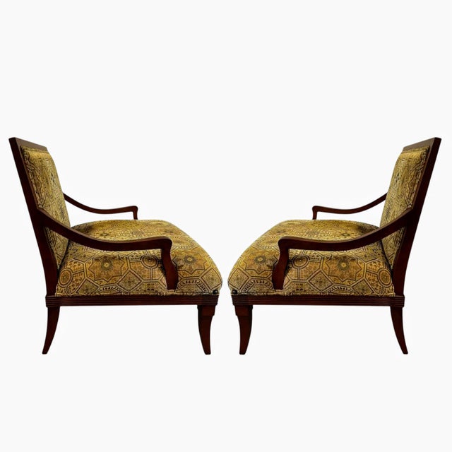 Vintage Thomasville Collection, Armchairs, Ottoman & End Table. For Sale - Image 11 of 11