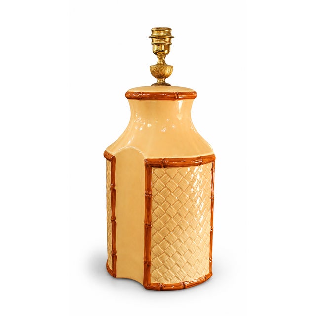 Bamboo Style Ceramic Lamp from Manises, 1940s For Sale - Image 9 of 9