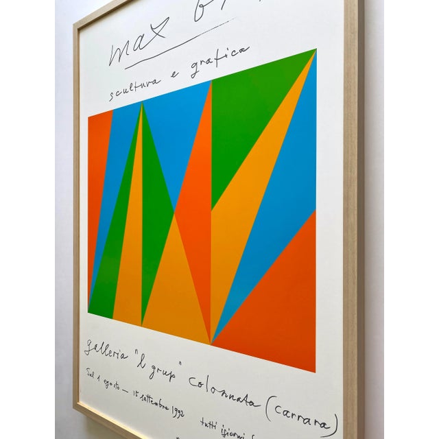 Max Bill Vintage 1992 Serigraph Silkscreen Print Framed Large Modernist Exhibition Poster For Sale - Image 11 of 12
