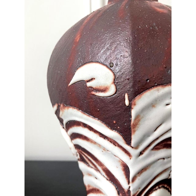 Japanese Studio Ceramic Vase by Ken Matsuzaki with Original Tomobako For Sale - Image 13 of 18