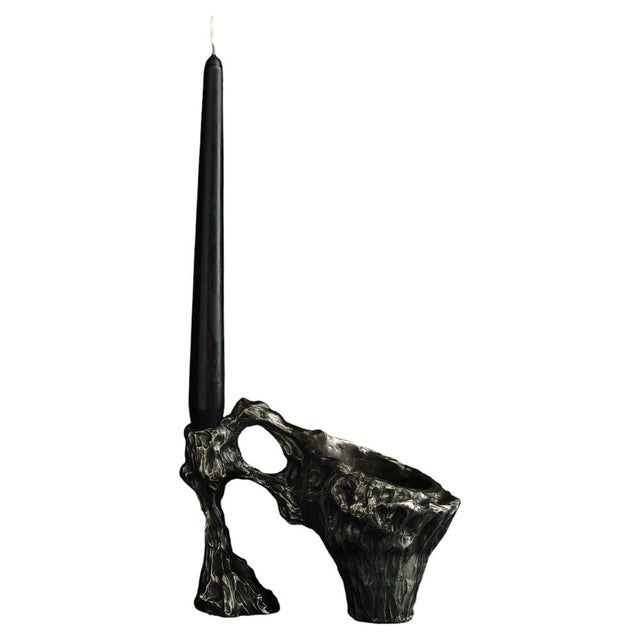 Omnia Vanitas Vanité 23 Candelabra in Patinated Cast Bronze by William Guillon For Sale - Image 11 of 11