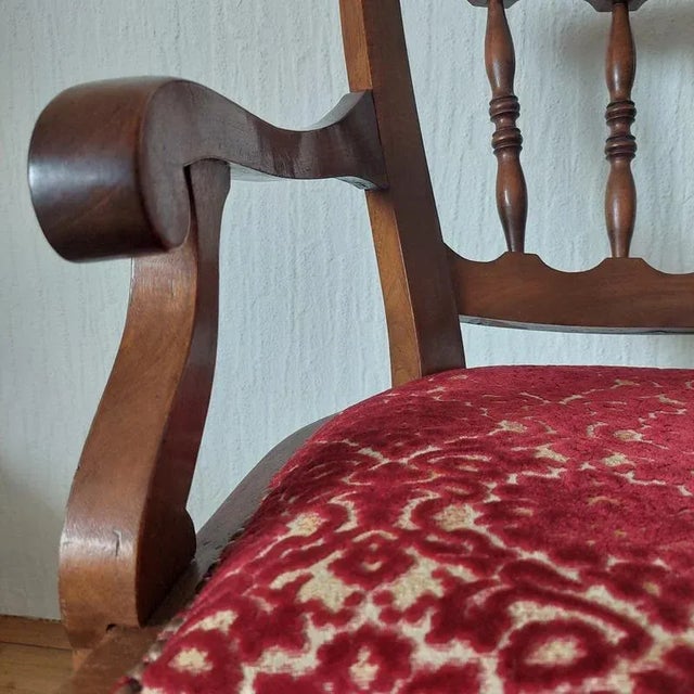 Wood Antique Wilhelminian Walnut Chairs, 1880s, Set of 2 For Sale - Image 7 of 14