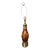 Mid 20th Century Mid-Century Modern Pottery Ceramic Lamp Spot Glazed in Burnt Orange and Mint Green For Sale