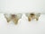 French Art Deco era early 1900s pair of art glass taper candle holders in the style of André Thuret. The well of the...