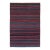 Rug & Kilim's Contemporary Rez Kilim With Navy and Red Striped Design For Sale