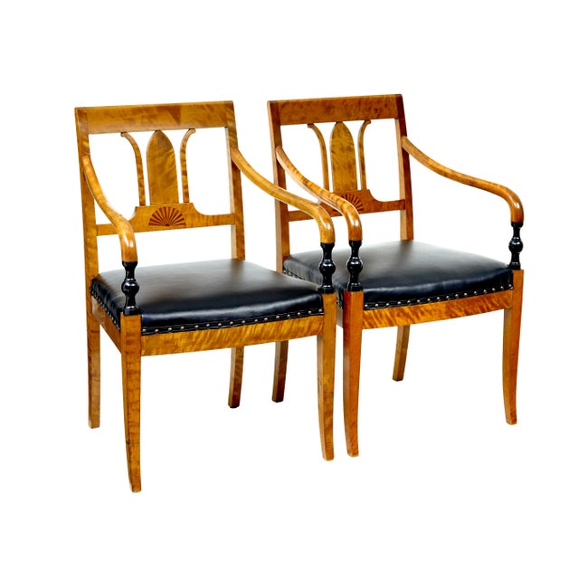 Vintage Art Deco Scandinavian Birch Armchairs, 1930, Set of 2 For Sale - Image 9 of 9