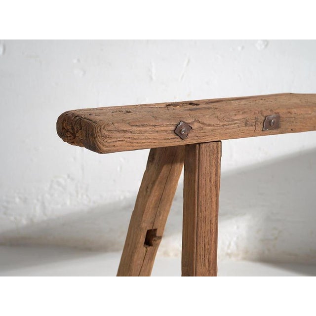 Antique Primitive Bench, 1870 For Sale - Image 6 of 14