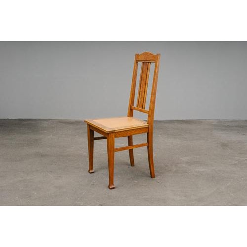 Art Nouveau Chairs in Oak, Set of 4 For Sale - Image 4 of 18