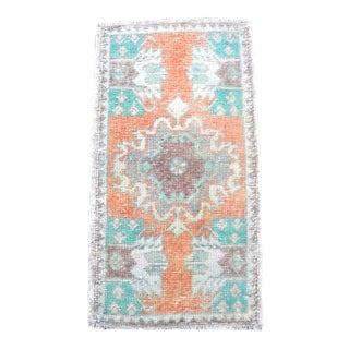 1960s Vintage Small Bohemian Rug For Sale