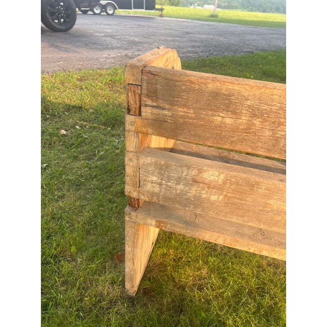 Farmhouse 1800's Farmhouse French Style Rustic Bench For Sale - Image 3 of 12