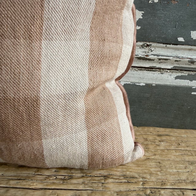 Made in France A timeless linen accent pillow woven in France — The latest collection is a classic plaid in a beautiful...