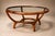 Brown Round Coffee Table in Caviúna Wood & Glass by Giuseppe Scapinelli, Brazil, 1950s For Sale - Image 8 of 18