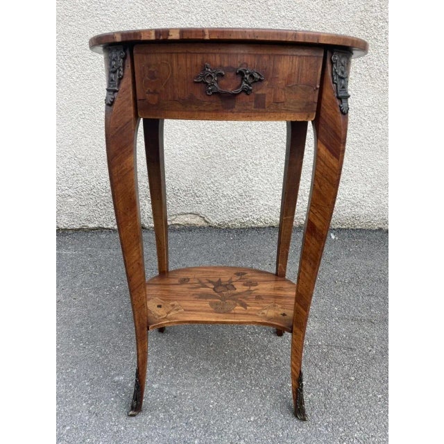 Antique Inlaid Kidney Shaped Table For Sale - Image 14 of 18