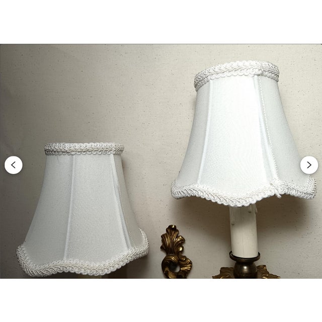 Rococo Wall Lights in Gilded Bronze, 1960s, Set of 2 For Sale - Image 3 of 10