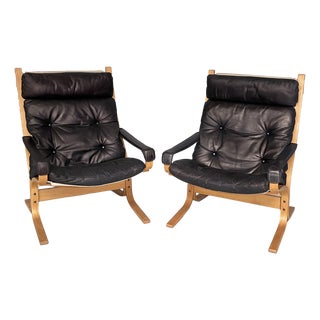 Modern Siesta Lounge Chairs by Ingmar Relling for Westnofa, Norway, 1970s, Set of 2 For Sale