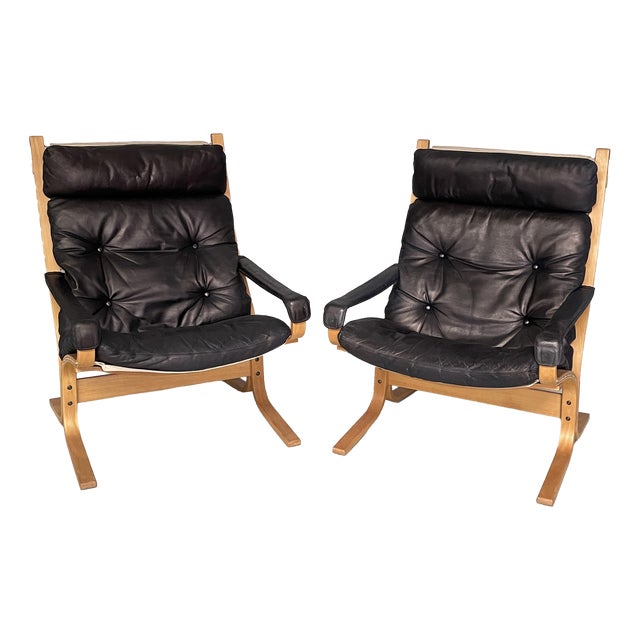 Modern Siesta Lounge Chairs by Ingmar Relling for Westnofa, Norway, 1970s, Set of 2 For Sale