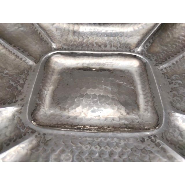 Vintage Italian Embossed Silver Plated Tray by Olri, 1950s For Sale - Image 10 of 11