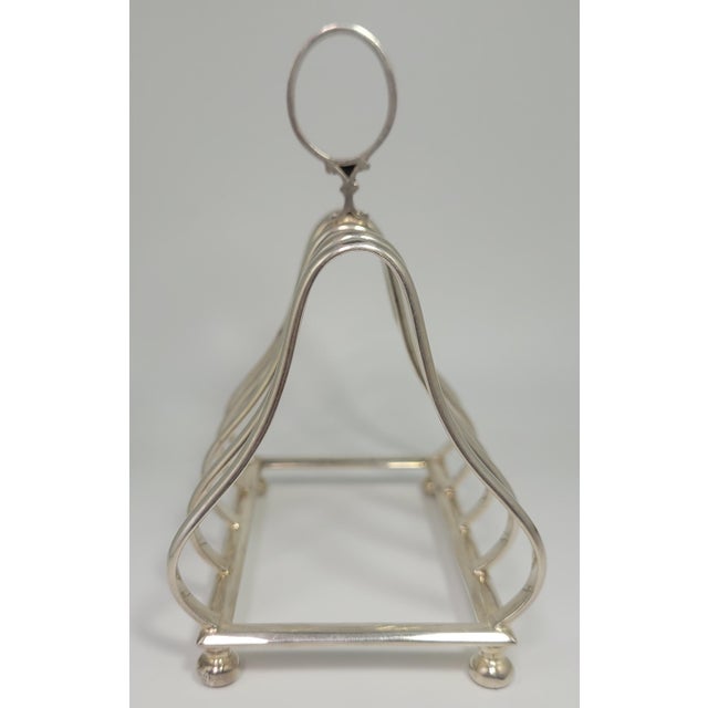 Edwardian English Sheffield Silver Toast Rack, 1900 For Sale - Image 10 of 14