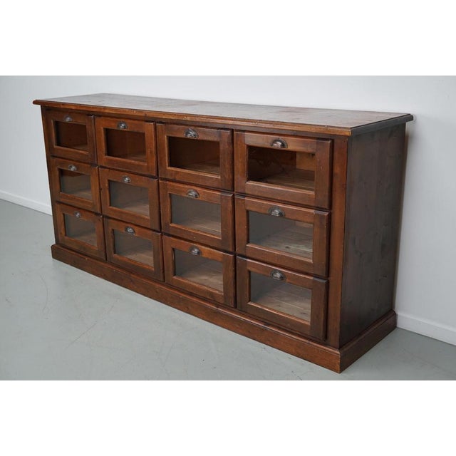 Vintage Dutch Pine Haberdashery Shop Cabinet For Sale - Image 11 of 18