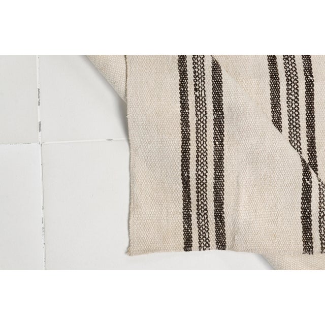 Turkish Oushak Vintage Stripe Kilim Runner For Sale - Image 3 of 10