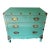 Green Lacquer Henredon Asian Tansu Campaign Style Chest For Sale