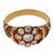 Mid-Century Modern 1940s Retro Diamond 14k Yellow Gold Cluster Ring, Size 5 For Sale - Image 3 of 6