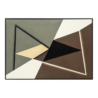 Tre Trekanter i Konfiguration Oil Painting by Steffen Jørgensen, 1986 For Sale