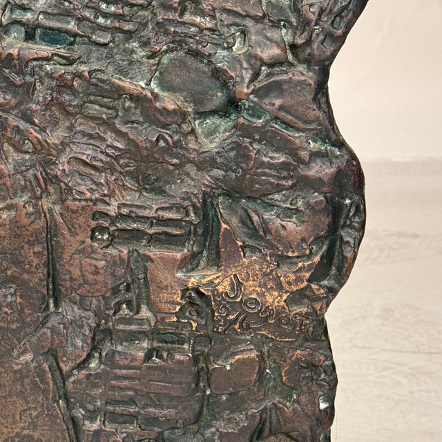 1960s Large Brutalist Patinated Bronze Wall Sculpture by Enrico Donati For Sale - Image 9 of 12