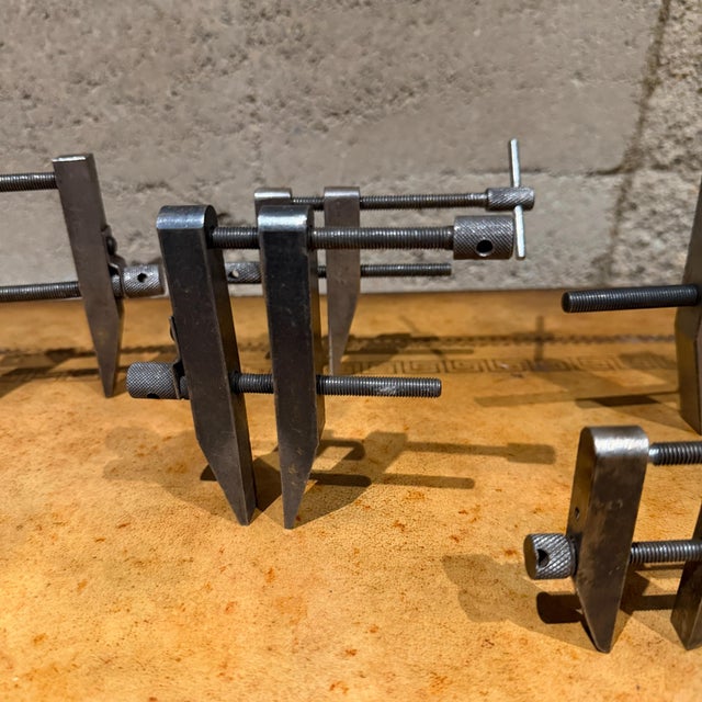 Metal Vintage Machinist or Toolmaker Parallel Clamps Industrial Mid-Century For Sale - Image 7 of 8