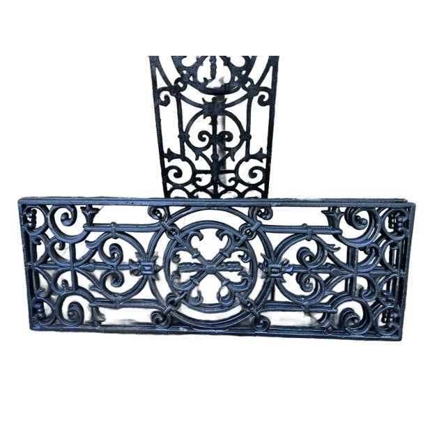 Metal Vintage Wrought Iron Panels- Set of 3 For Sale - Image 7 of 8
