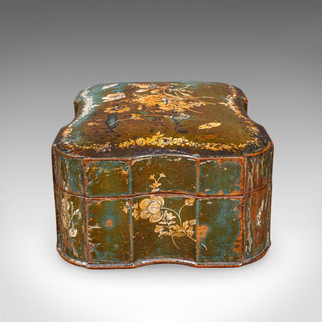 Antique Ladies Table Box, Italian, Lacquer, Oak, Keepsake Case, Victorian, 1900 For Sale - Image 4 of 12