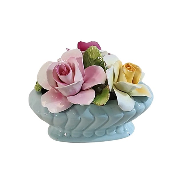 1950s Porcelain Flower Basket Trio - Thorley China and Napcoware For Sale In Atlanta - Image 6 of 12