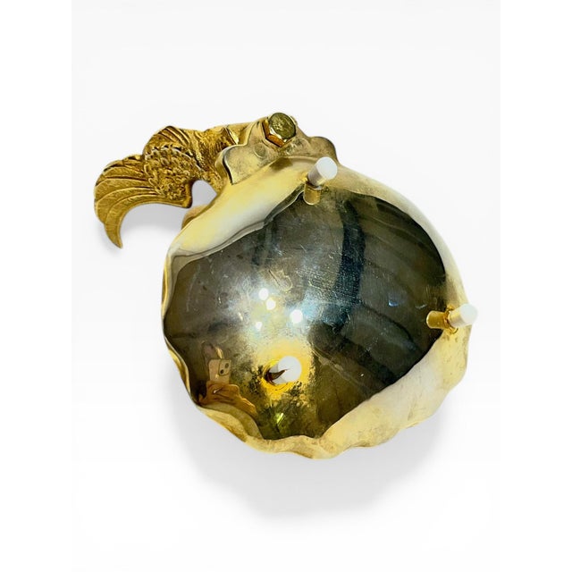 Pair of Vintage Brass Swan & Shell Soap Dishes in the Style of Sherle Wagner For Sale - Image 11 of 17