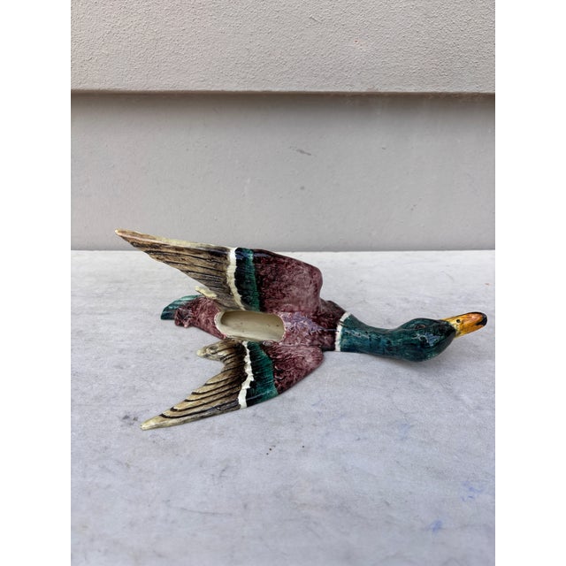 Majolica Duck Wall Pocket Delphin Massier, Circa 1890 For Sale In Austin - Image 6 of 8