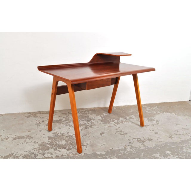 Vintage Teak Bent Desk, 1980s For Sale - Image 16 of 16