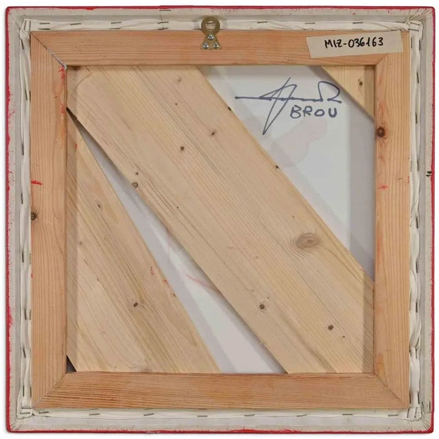 Contemporary Giuseppe Amodio, Brou, Red, Acrylic on Canvas, 2010s For Sale - Image 3 of 4