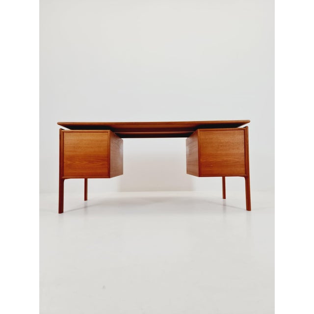 Danish Teak Freestanding Desk from C.V, Denmark, 1960s For Sale - Image 12 of 14