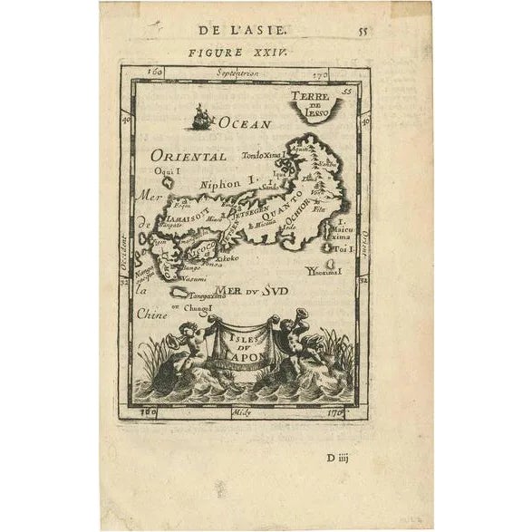 Antique Map of Japan by a.m. Mallet, 1683 For Sale